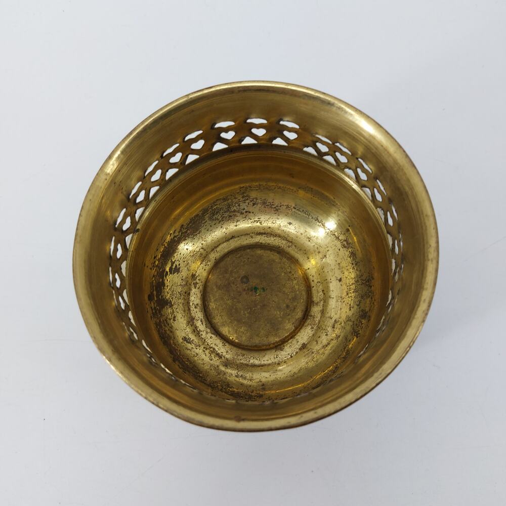 Vintage Brass Dish Vase Planter Decorative Bowls - Picture 7 of 8